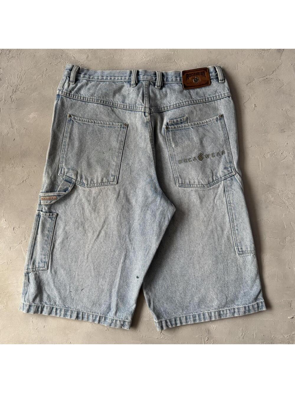 Vintage Y2K Rocawear Baggy Denim Carpenter Hip Hop Shorts